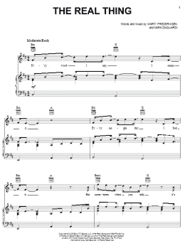 page one of The Real Thing (Piano, Vocal & Guitar Chords (Right-Hand Melody))