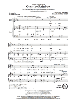 page one of Over The Rainbow (arr. Audrey Snyder) (2-Part Choir)