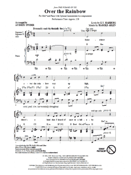 page one of Over The Rainbow (arr. Audrey Snyder) (SSA Choir)