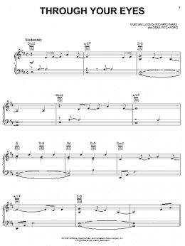 page one of Through Your Eyes (Piano, Vocal & Guitar Chords (Right-Hand Melody))