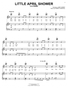 page one of Little April Shower (Piano, Vocal & Guitar Chords (Right-Hand Melody))