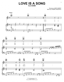 page one of Love Is A Song (Piano, Vocal & Guitar Chords (Right-Hand Melody))