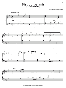 page one of Bist Du Bei Mir (You Are With Me) (Piano Solo)