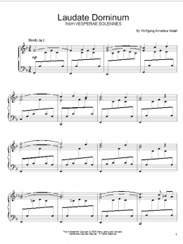 page one of Laudate Dominum (Piano Solo)