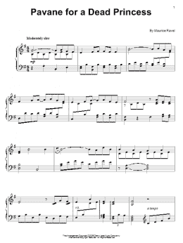 page one of Pavane (For A Dead Princess) (Piano Solo)