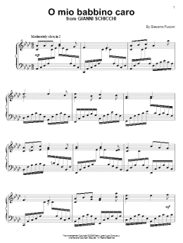 page one of O Mio Babbino Caro (Piano Solo)