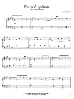 page one of Panis Angelicus (O Lord Most Holy) (Piano Solo)