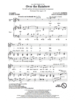 page one of Over The Rainbow (arr. Audrey Snyder) (SAB Choir)
