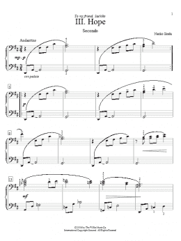 page one of Hope (Piano Duet)