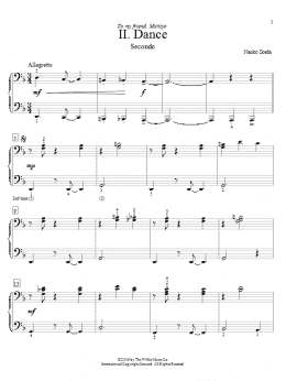 page one of Dance (Piano Duet)