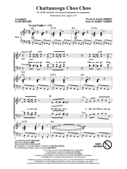 page one of Chattanooga Choo Choo (arr. Mark Brymer) (SATB Choir)