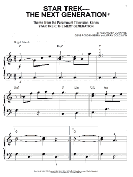 page one of Star Trek - The Next Generation (Big Note Piano)