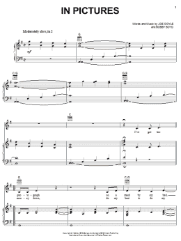 page one of In Pictures (Piano, Vocal & Guitar Chords (Right-Hand Melody))