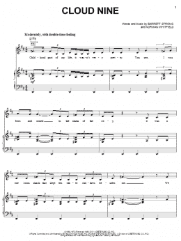 page one of Cloud Nine (Piano, Vocal & Guitar Chords (Right-Hand Melody))