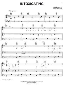 page one of Intoxicating (Piano, Vocal & Guitar Chords (Right-Hand Melody))