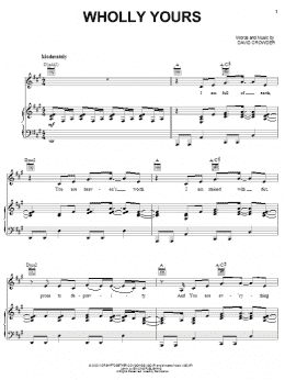 page one of Wholly Yours (Piano, Vocal & Guitar Chords (Right-Hand Melody))