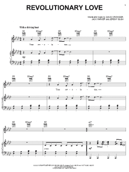 page one of Revolutionary Love (Piano, Vocal & Guitar Chords (Right-Hand Melody))