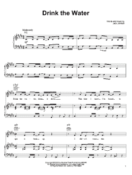 page one of Drink The Water (Piano, Vocal & Guitar Chords (Right-Hand Melody))