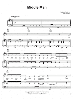 page one of Middle Man (Piano, Vocal & Guitar Chords (Right-Hand Melody))