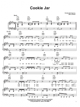 page one of Cookie Jar (Piano, Vocal & Guitar Chords (Right-Hand Melody))