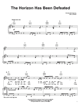 page one of The Horizon Has Been Defeated (Piano, Vocal & Guitar Chords (Right-Hand Melody))
