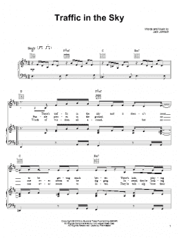 page one of Traffic In The Sky (Piano, Vocal & Guitar Chords (Right-Hand Melody))
