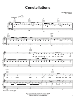 page one of Constellations (Piano, Vocal & Guitar Chords (Right-Hand Melody))