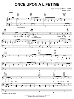 page one of Once Upon A Lifetime (Piano, Vocal & Guitar Chords (Right-Hand Melody))