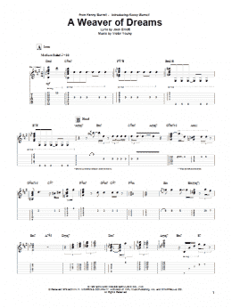 page one of A Weaver Of Dreams (Guitar Tab)