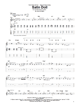 page one of Satin Doll (Guitar Tab)