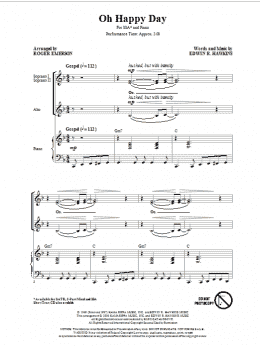 page one of Oh Happy Day (arr. Roger Emerson) (SSA Choir)