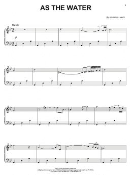 page one of As The Water (Piano Solo)