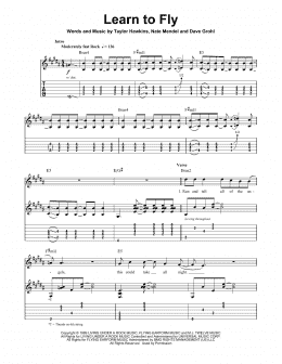 page one of Learn To Fly (Guitar Tab (Single Guitar))