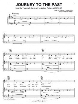 page one of Journey To The Past (from Anastasia) (Piano, Vocal & Guitar Chords (Right-Hand Melody))