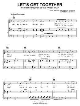 page one of Let's Get Together (Piano, Vocal & Guitar Chords (Right-Hand Melody))