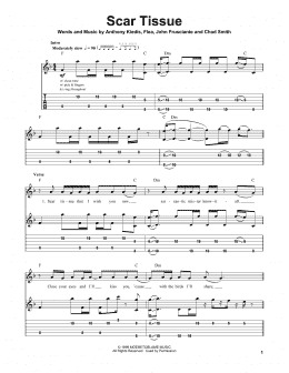 page one of Scar Tissue (Guitar Tab (Single Guitar))