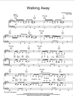 page one of Walking Away (Piano, Vocal & Guitar Chords (Right-Hand Melody))