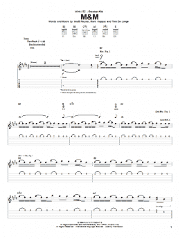 page one of M&M (Guitar Tab)