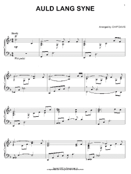 page one of Auld Lang Syne (Piano Solo)
