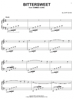page one of Bittersweet (Piano Solo)