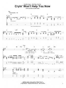 page one of Cryin' Won't Help You (Guitar Tab)