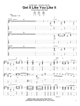 page one of Get It Like You Like It (Guitar Tab)