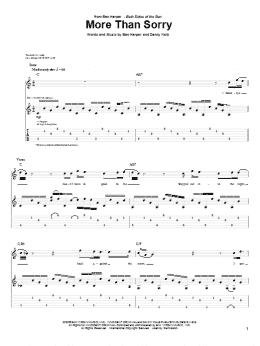 page one of More Than Sorry (Guitar Tab)
