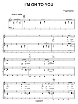 page one of I'm On To You (Piano, Vocal & Guitar Chords (Right-Hand Melody))