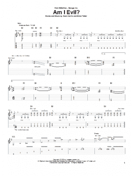 page one of Am I Evil? (Guitar Tab)
