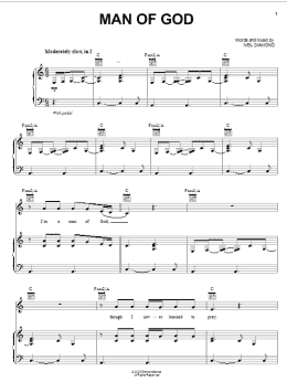 page one of Man Of God (Piano, Vocal & Guitar Chords (Right-Hand Melody))