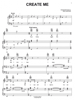 page one of Create Me (Piano, Vocal & Guitar Chords (Right-Hand Melody))