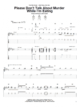 page one of Please Don't Talk About Murder While I'm Eating (Guitar Tab)