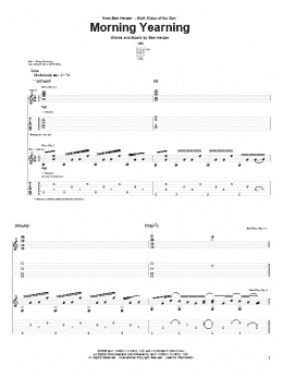 page one of Morning Yearning (Guitar Tab)