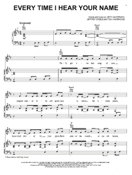 page one of Every Time I Hear Your Name (Piano, Vocal & Guitar Chords (Right-Hand Melody))